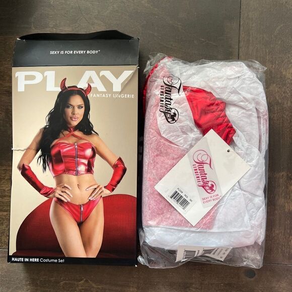 NWT Spicy Lingerie Haute in Here Devil Bedroom Costume - Red - S/M - Picture 10 of 13